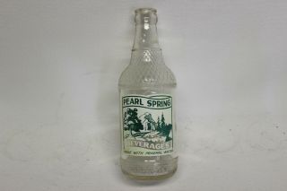 Pearl Spring Beverages Soda Bottle,  Mont Alto,  Pennsylvania 1941 Reed Glass Co. 2
