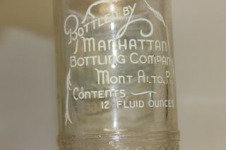 Pearl Spring Beverages Soda Bottle,  Mont Alto,  Pennsylvania 1941 Reed Glass Co. 3