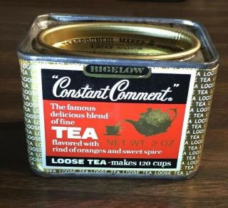 Vintage Bigelow Constant Comment Tea Tin W/ Tea (orange Rind & Spice)