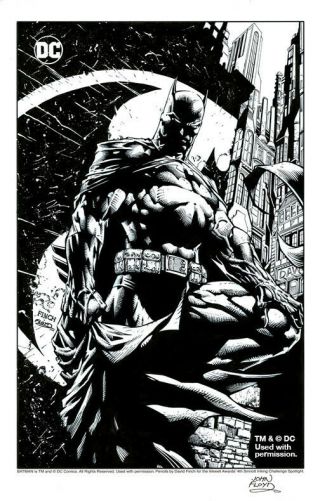 Batman Art Signed David Finch & John Floyd W/ 