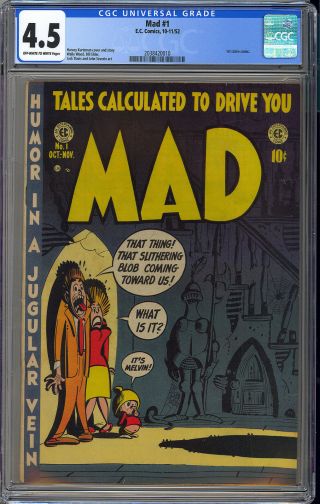 Mad 1 Owner Golden Age First Issue Ec Comic 1952 Cgc 4.  5