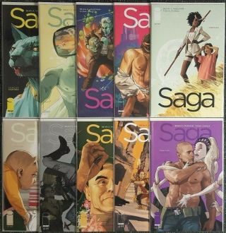Saga 9,  10,  11,  12,  13,  14,  15,  16,  17,  18 Set [fiona Staples] 1st Print 9.  0 Or Better