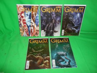 Grimm 1 2 3 4 5 1 - 5 Complete Dynamite Comic Art Cover Set Hit Tv Show