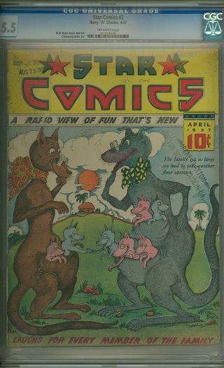 Star Comics 2 (cgc 5.  5) Off - White Pgs; Harry " A " Chesler; 1937; Gsi=8 (c 23751)