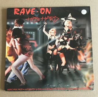 Rave - On Hits Hard 1985 Heavy Metal Vinyl Compilation Rare Mport