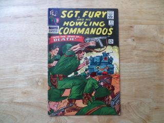 1966 Silver Age Sgt Fury & Howling Commandos 31 Signed Dick Ayers Art Wwii,  Poa