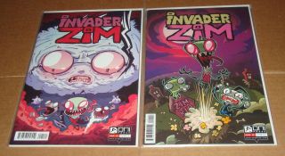 Invader Zim 1 Both Variant Edition Covers 1st Prints Jhonen Vasquez