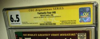 CGC 6.  5 ss Signed By Stan Lee,  Joe Sinnott Fantastic Four 48.  1st Silver Surfer 2
