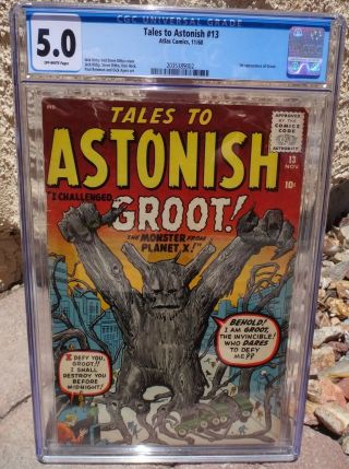 Tales To Astonish 13 Cgc 5.  0 1st Appearance Of Groot Guardians Of The Galaxy 1
