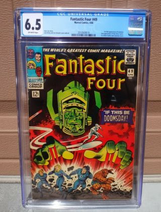 Fantastic Four 49 Cgc 6.  5 1st Appearance Of Galactus 1st Silver Surfer Cover 1