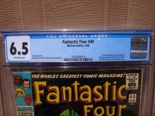 FANTASTIC FOUR 49 CGC 6.  5 1st Appearance of Galactus 1st Silver Surfer Cover 1 2