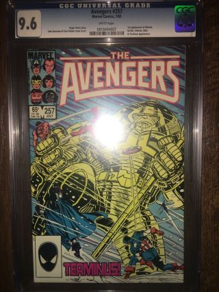 The Avengers 257 Cgc 9.  6 White Pages 1st Nebula