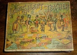 Graphic Antique Silent Teacher Map Puzzle Advertising White Sewing Machines