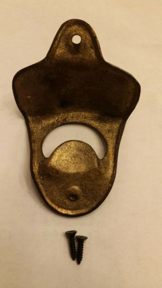 AWESOME SOLID BRASS CORONA BOTTLE OPENER WITH MOUNTING SCREWS 3