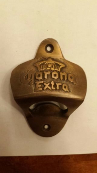 AWESOME SOLID BRASS CORONA BOTTLE OPENER WITH MOUNTING SCREWS 4
