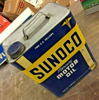 Sunoco Mercury Motor Oil 2 Gallon Can Philadelphia Survivor Can Great Color