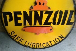 RARE Vintage Handmade/Fabricated PENZOIL 3 - D Metal Sign.  One of A Kind & Unique 5