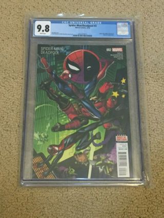 Spider - Man/deadpool 2 Cgc 9.  8 White Pages (classic Cover)