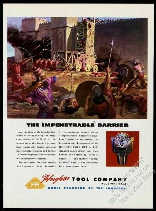 1947 Howard Hughes Tool Company Oil Well Rock Bit Assyrian Army 712 Bc Art Ad
