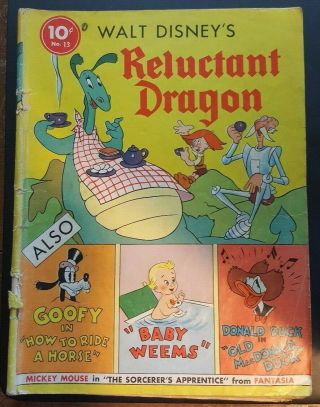 Disney Reluctant Dragon Comic Book From 1941 411 Pc