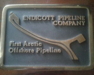Endicott Pipeline Co.  Brass Belt Buckle Ships In The Usa