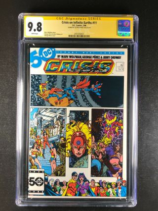 Crisis On Infinite Earths 11 Cgc 9.  8 Signed By George Perez Superman