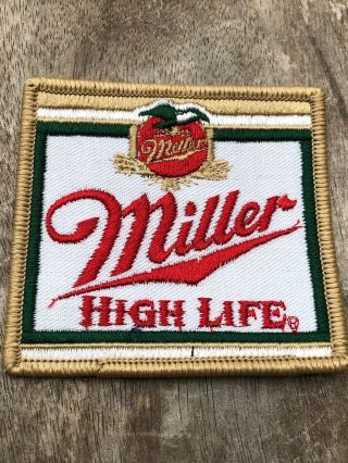 Vintage Miller High Life Beer Embroidered Patch