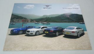 Bentley 2014 " The Continental Gt Range " Softback Dealer Brochure Book