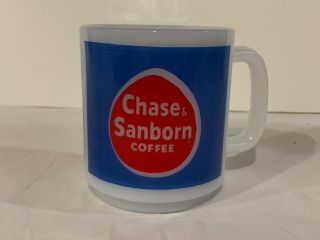 Vintage Milk Glass Chase & Sanborn Coffee Mug -