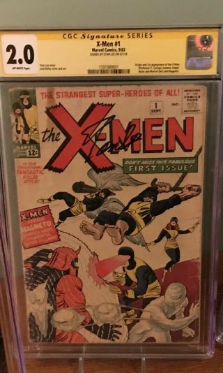 X - Men 1 1963 Cgc 2.  0 Stan Lee Signature Series 1st Appearance