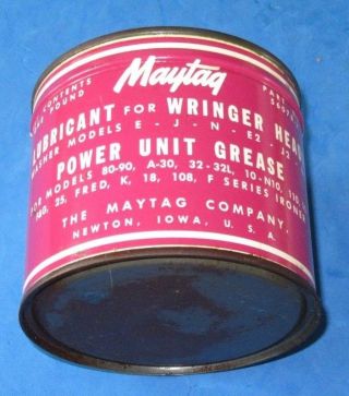 Vintage Maytag Washer Nos Advertising Wringer Head Lubricant 1 Lb Tin Can