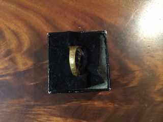 RARE VINTAGE 1940’s CHARLIE McCARTHY GOLD COLORED METAL RING 2