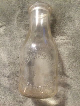 Vintage W.  H.  Norris Dairy Milk Bottle Greenwood,  Sc South Carolina One Pint