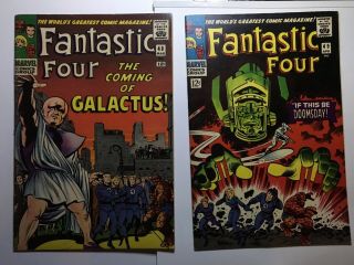 Fantastic Four 48 (fn) & 49 (vf) First Appearance Of Silver Surfer Galactus