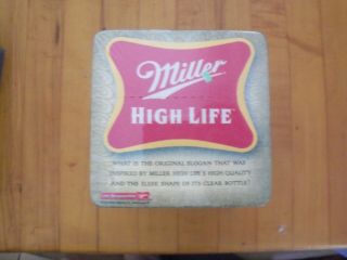 Miller High Life Beer Bar Coasters Sleeve Pack Of 100 Mgd Light