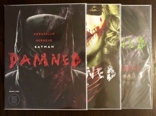Batman Damned 1,  2,  And 3 Complete Set - Dc Black Label Cover A - Near Nm