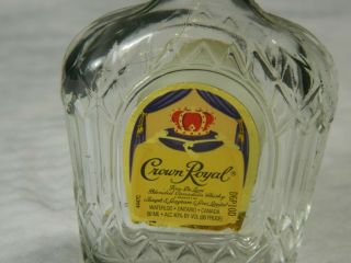 Crown Royal Blended Canadian Whisky Mini Bottle Crown Shape 50ml Crafts