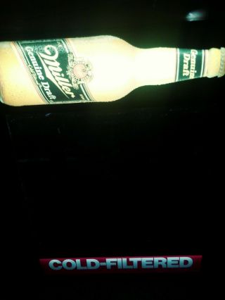 Miller Draft Cold Filtered Lighted Menu Board/beer Sign Bar Man Cave