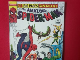 SPIDER - MAN ANNUAL 1 1ST APPEARANCE OF THE SINISTER SIX 1964 MARVEL 9