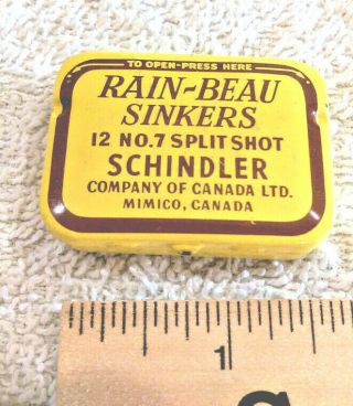 Vintage Rain - Beau 12 No.  7 Split Shot Schindler Co.  Of Canada Ltd,  Mimico Can, .
