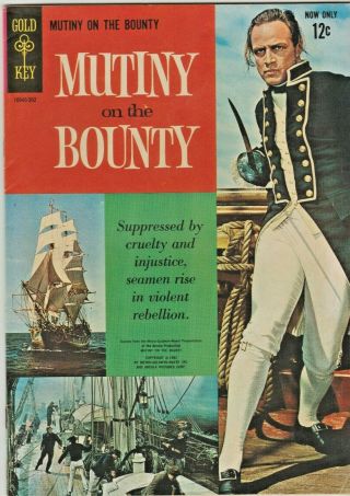 Mutiny On The Bounty 1 - Gold Key Comics (1962) - Vf Marlon Brando Photo 