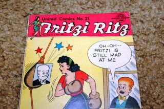 United Comics 21 1952 Fritzi Ritz 1st Charlie Brown 5