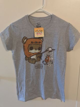 Star Wars Ewok Wicket T - Shirt In Small  From Funko Hq Grand Opening