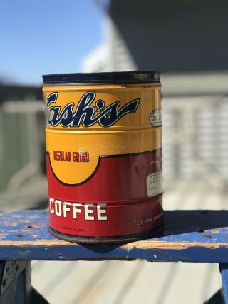 NASH’S REGULAR GRIND COFFEE TIN 2lb BY NASH COFFEE CO ST PAUL CPOYRIGHT 1921 2