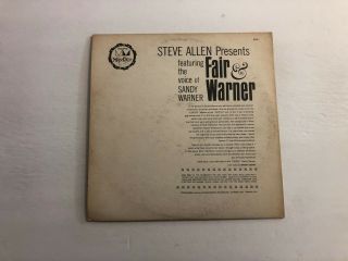 SANDY WARNER Fair & Warner LP Mayfair 9733 US 1959 VG,  YELLOW 00G EXOTICA MODEL 2