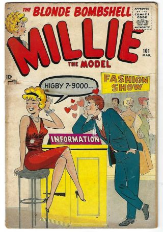 Millie The Model Comics 101 - Stan Lee Scripts And Stan Goldberg Art - Tgl
