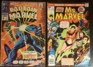 Marvel Heroes 13 1968 1st App Carol Danvers,  And Ms Marvel 1 1977