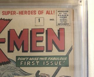 X - Men 1 9/63 CGC 6.  0 Stan Lee Signature Series (SS) U.  K.  Price Variant 4
