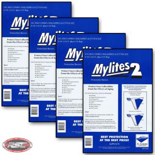 200 - Gerber Mylites 2 For Large Comics,  Magazines & Letters Mylar Bags 875m2