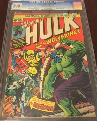 The Incredible Hulk 181 CGC 3.  0 1st Wolverine App.  w/ Stamp. 2